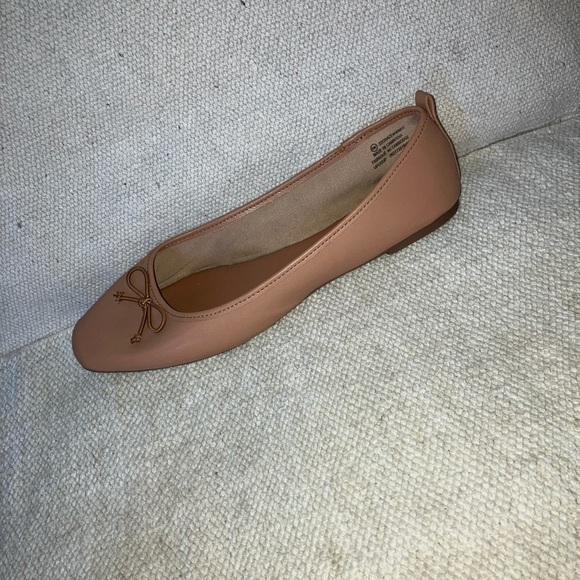 Time and Tru 9 wide fit Women's dusty rose /Nude Ballet Flats with Bow - Picture 11 of 16